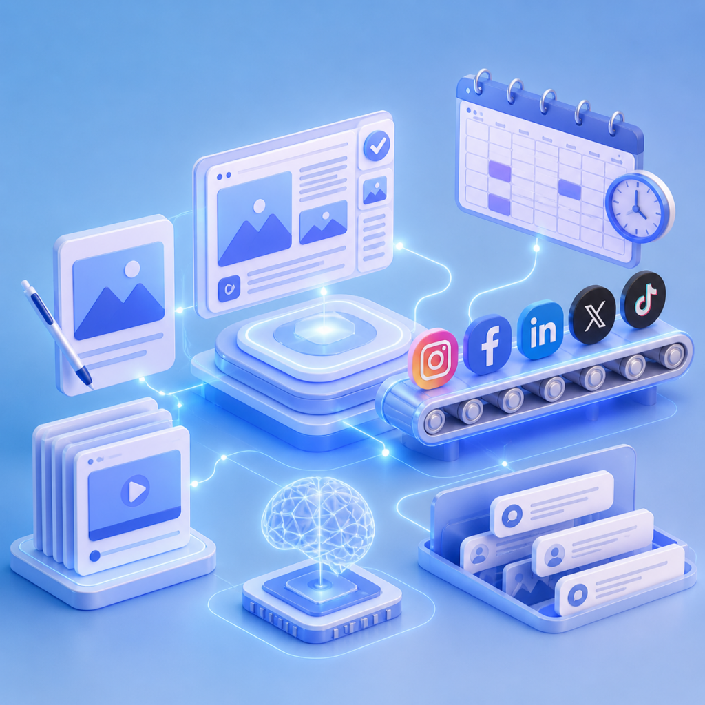 social media content + auto posting